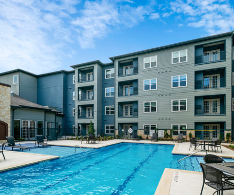Brookwood senior apartments and outdoor pool
