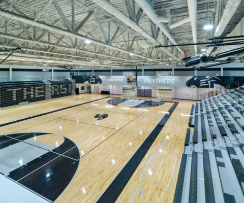 Eastside High School indoor basketball court