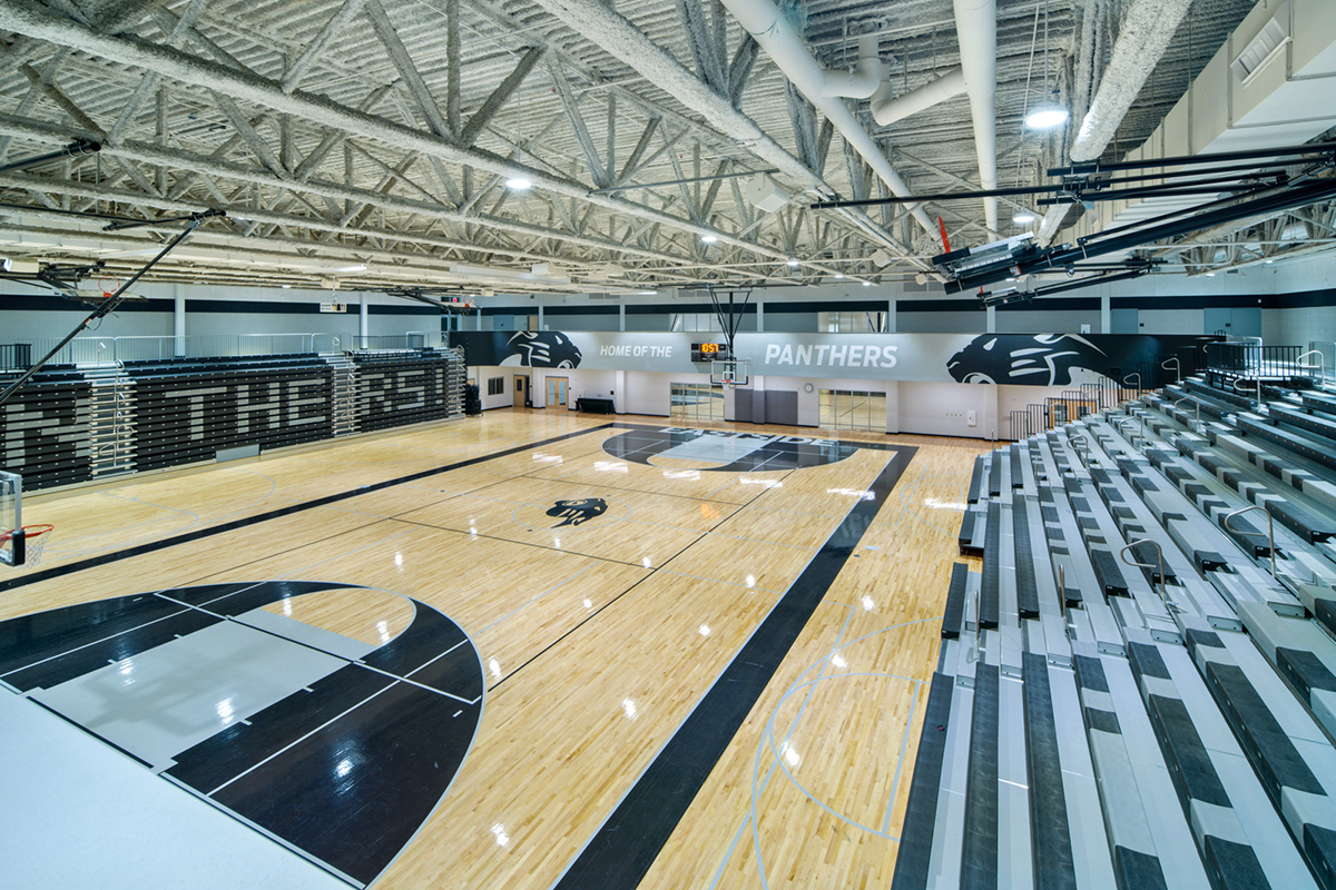 Eastside High School indoor basketball court