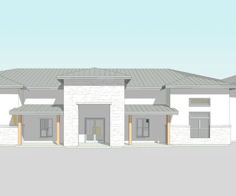Rendering of the Hillside on Parmer multifamily apartment building